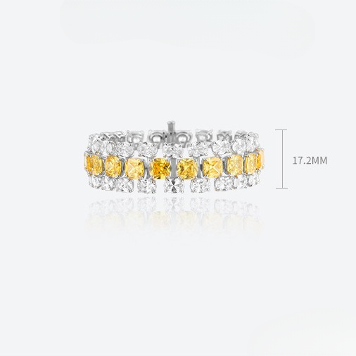 Golden Sugar Cube Bracelet height in MM