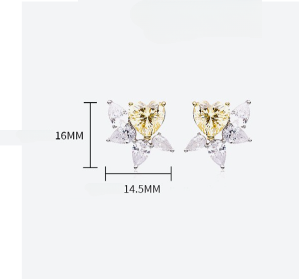 Celestial Heart Bloom Earrings