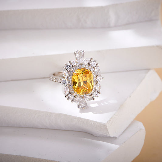 Golden Radiance Halo Ring