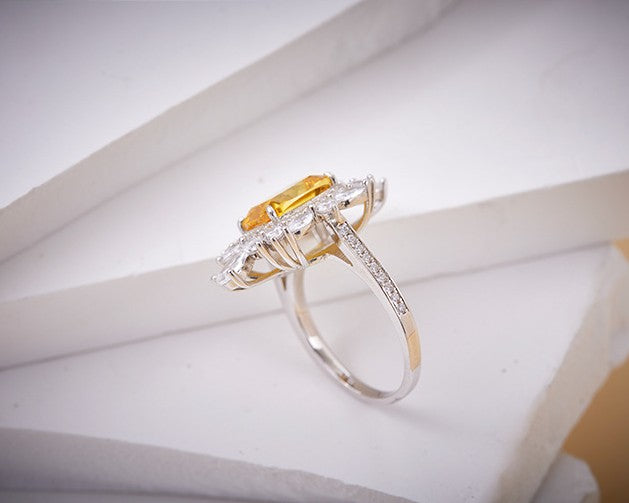 Golden Radiance Halo Ring