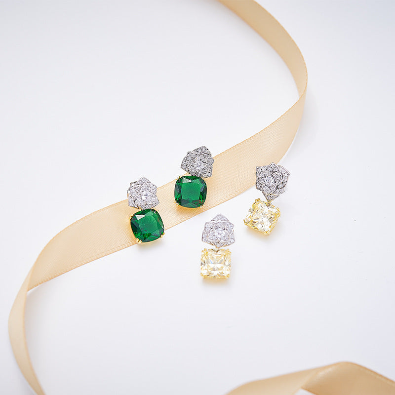 Crowned Blossom Drop Earrings