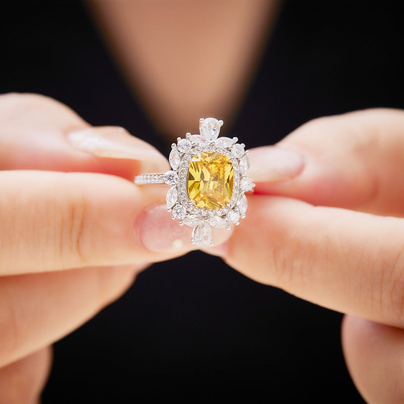 Golden Radiance Halo Ring