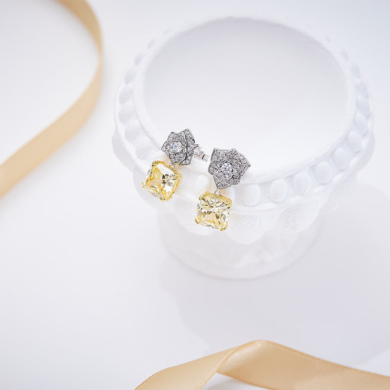 Crowned Blossom Drop Earrings