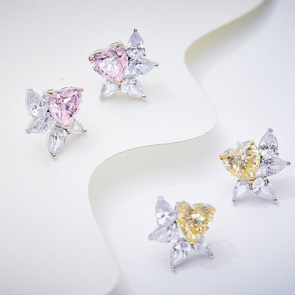 Celestial Heart Bloom Studs