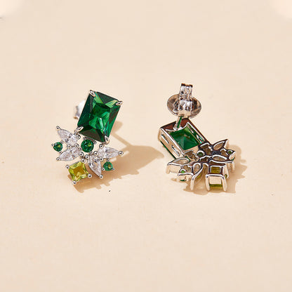Emerald Candy Bouquet Studs product back in detail