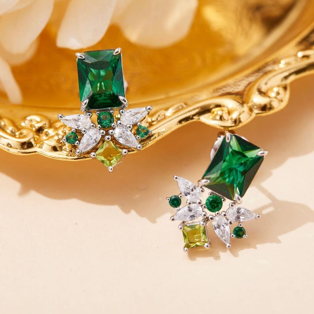 Emerald Candy Bouquet Studs