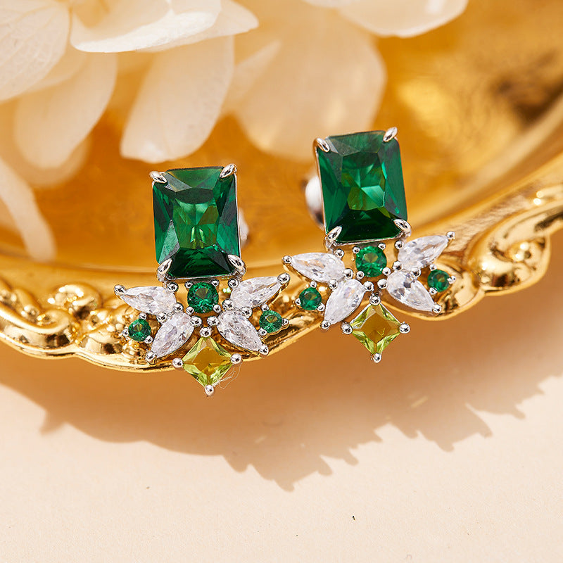 Emerald Candy Bouquet Studs product front in detail