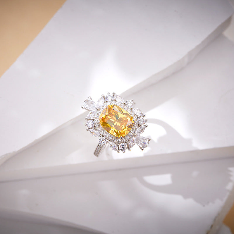 Golden Radiance Halo Ring different angle