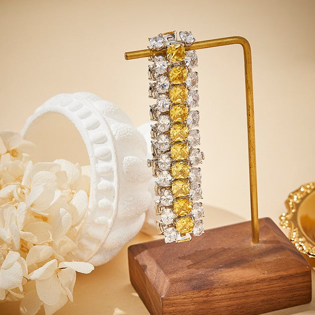 Golden Sugar Cube Bracelet hanging