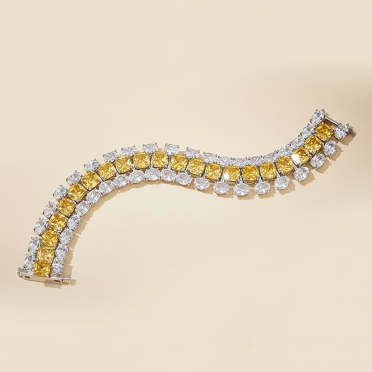 Golden Sugar Cube Bracelet moves with you