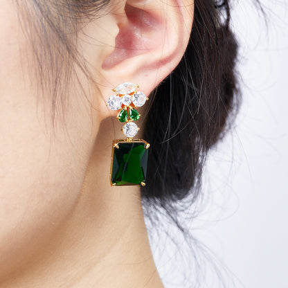 Emerald Candy Drop Earrings