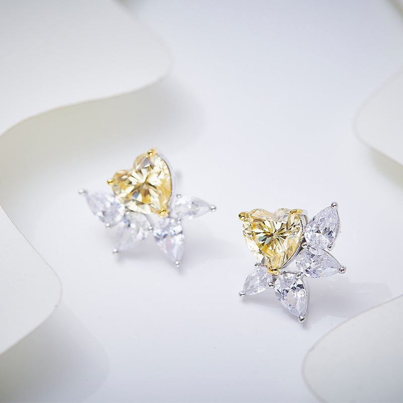 Celestial Heart Bloom Earrings