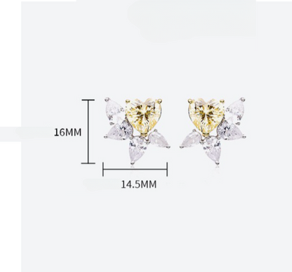 Celestial Heart Bloom Studs
